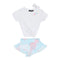 2pc Hearts Tee & Ruffle Short Set Tie Dye - Denny's