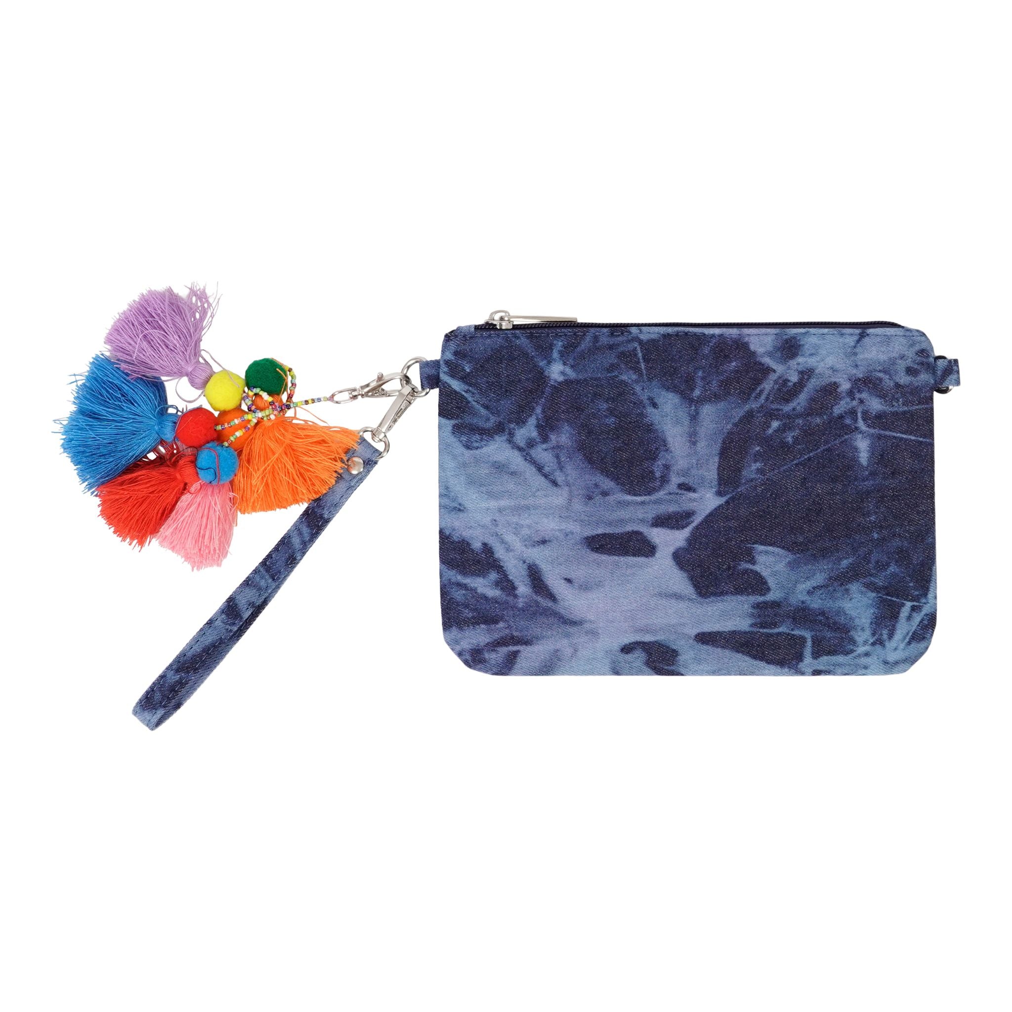 Dark Denim Tassel Bag - Denny's