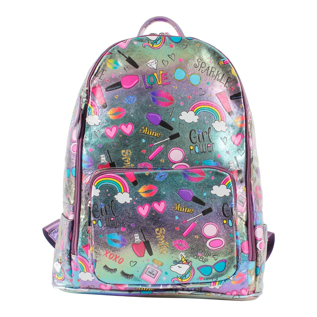 Glam Print Metallic Backpack - Denny's