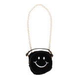 Round Small Sherpa Smiley Bag - Denny's