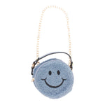 Round Small Sherpa Smiley Bag - Denny's