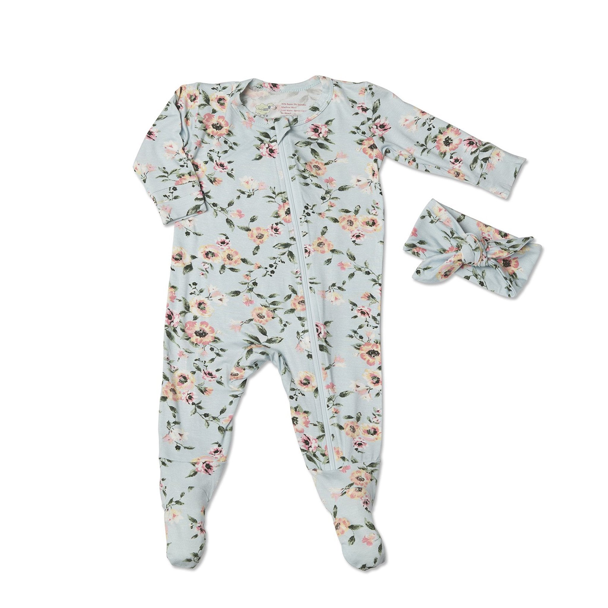 2pc Cloud Blue Footie - Denny's