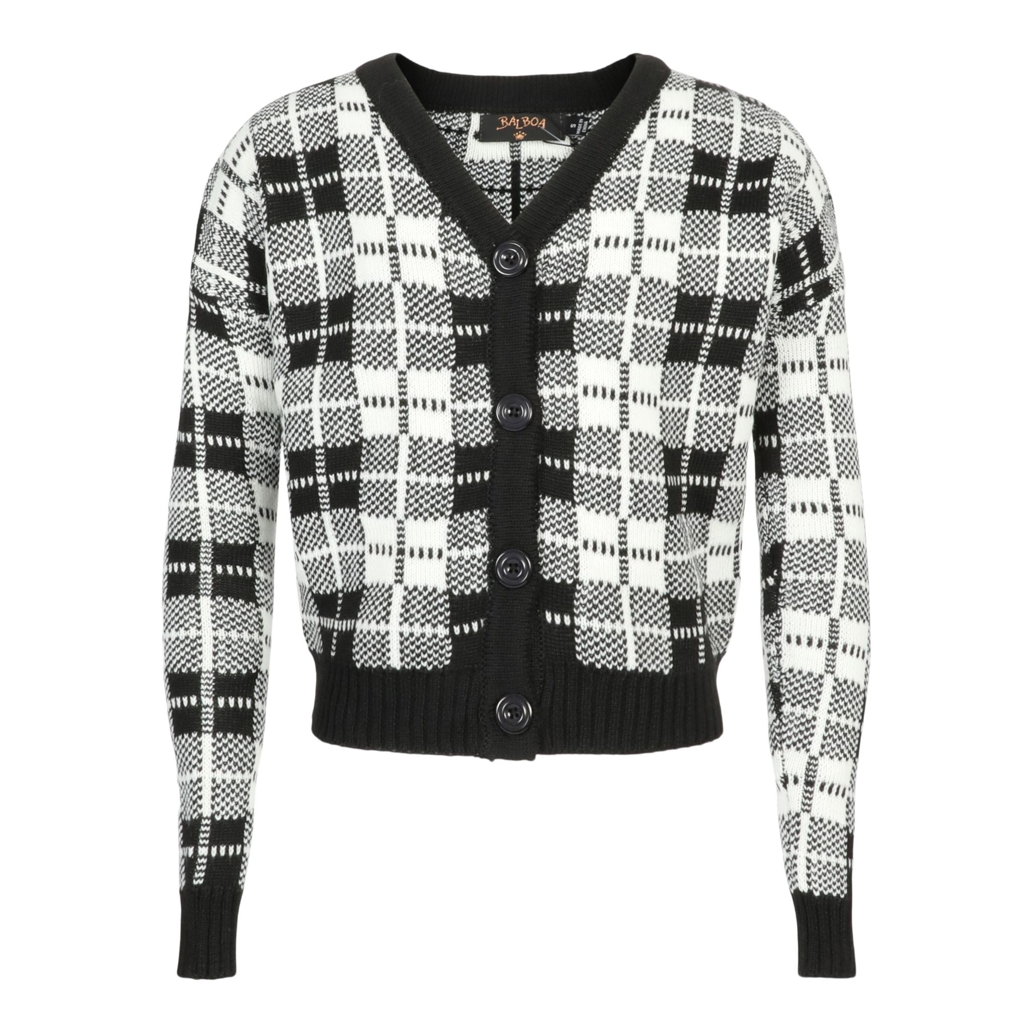 Plaid Cardigan Sweater - Denny's