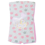 Pink Elephant Burp Cloth - Denny's