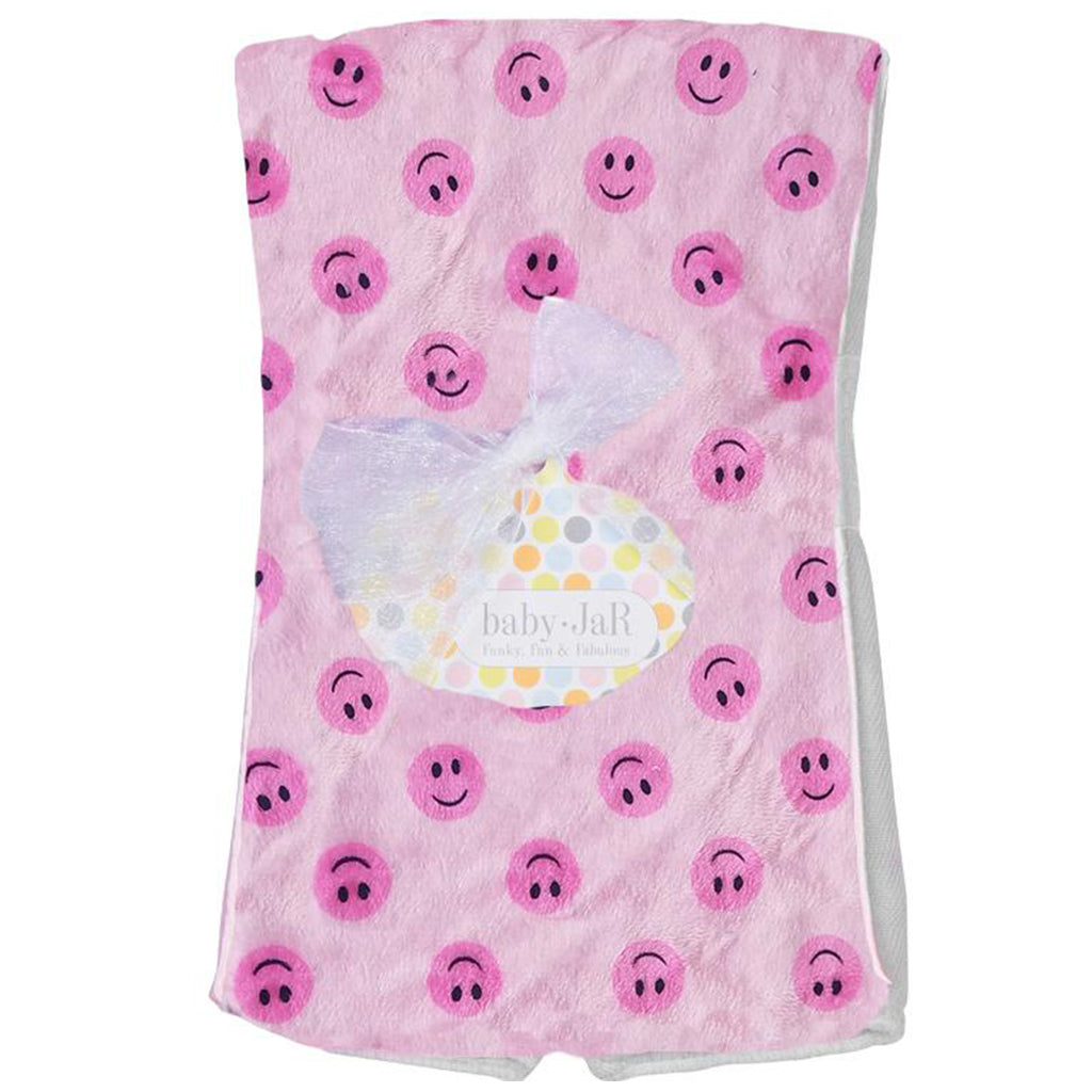 Pink Smiley Burp Cloth - Denny's