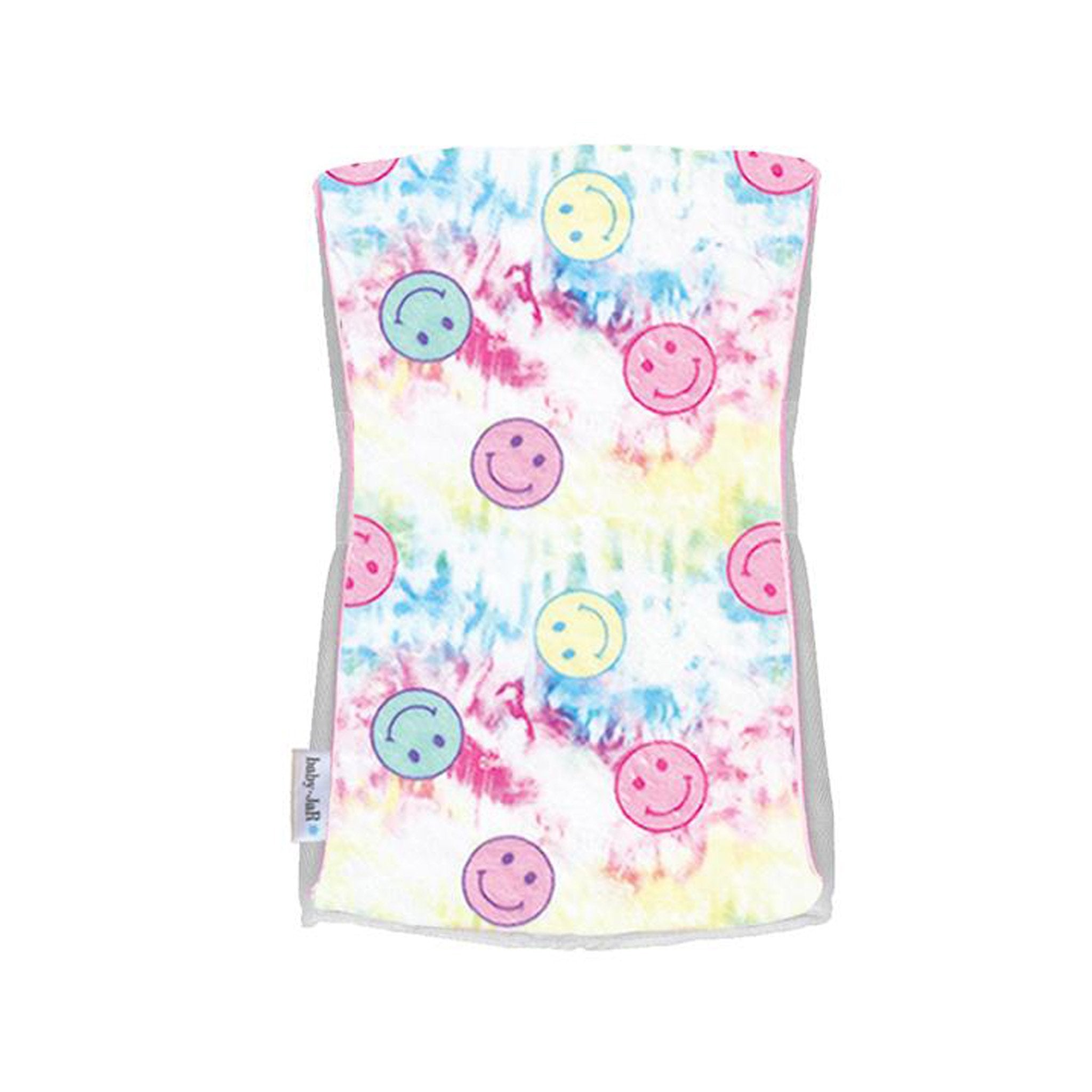 Pink Tie Dye Smiley Burp Cloth - Denny's
