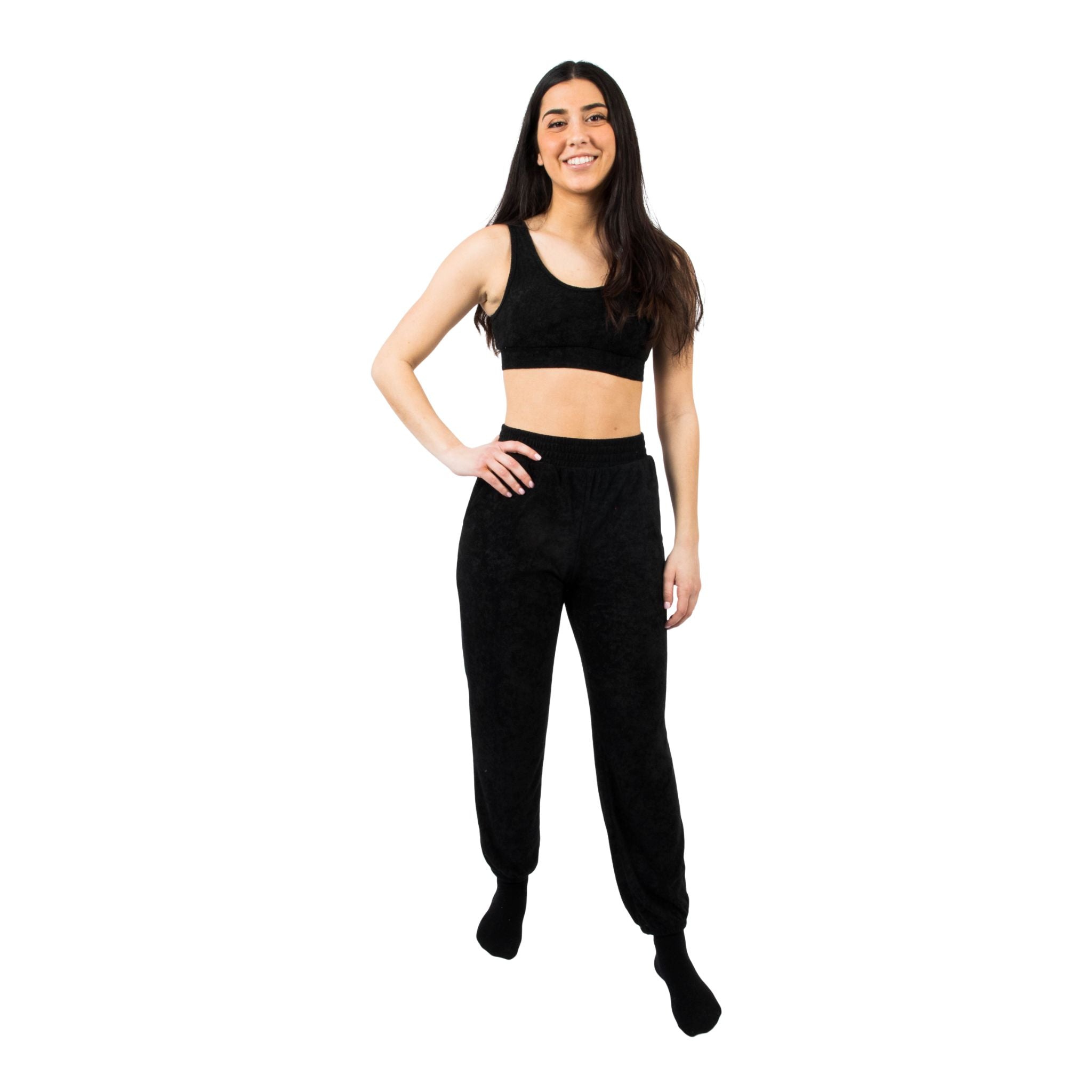 Terry Crop Tank & Jogger Set - Denny's