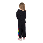 Long Sleeve Crop Hoodie with Rainbow Taping on Arms - Denny's