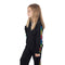 Long Sleeve Crop Hoodie with Rainbow Taping on Arms - Denny's