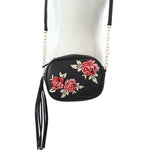 Embroidery Rose Tassle Crossbody - Denny's