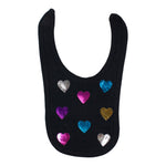 Black Bibs Hearts - Denny's