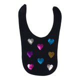 Black Bibs Hearts - Denny's