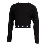 Crop Sweatshirt with Star Trim - Denny's
