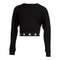 Crop Sweatshirt with Star Trim - Denny's