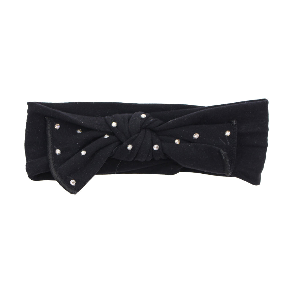 Knot Headband Black with Stones - Denny's