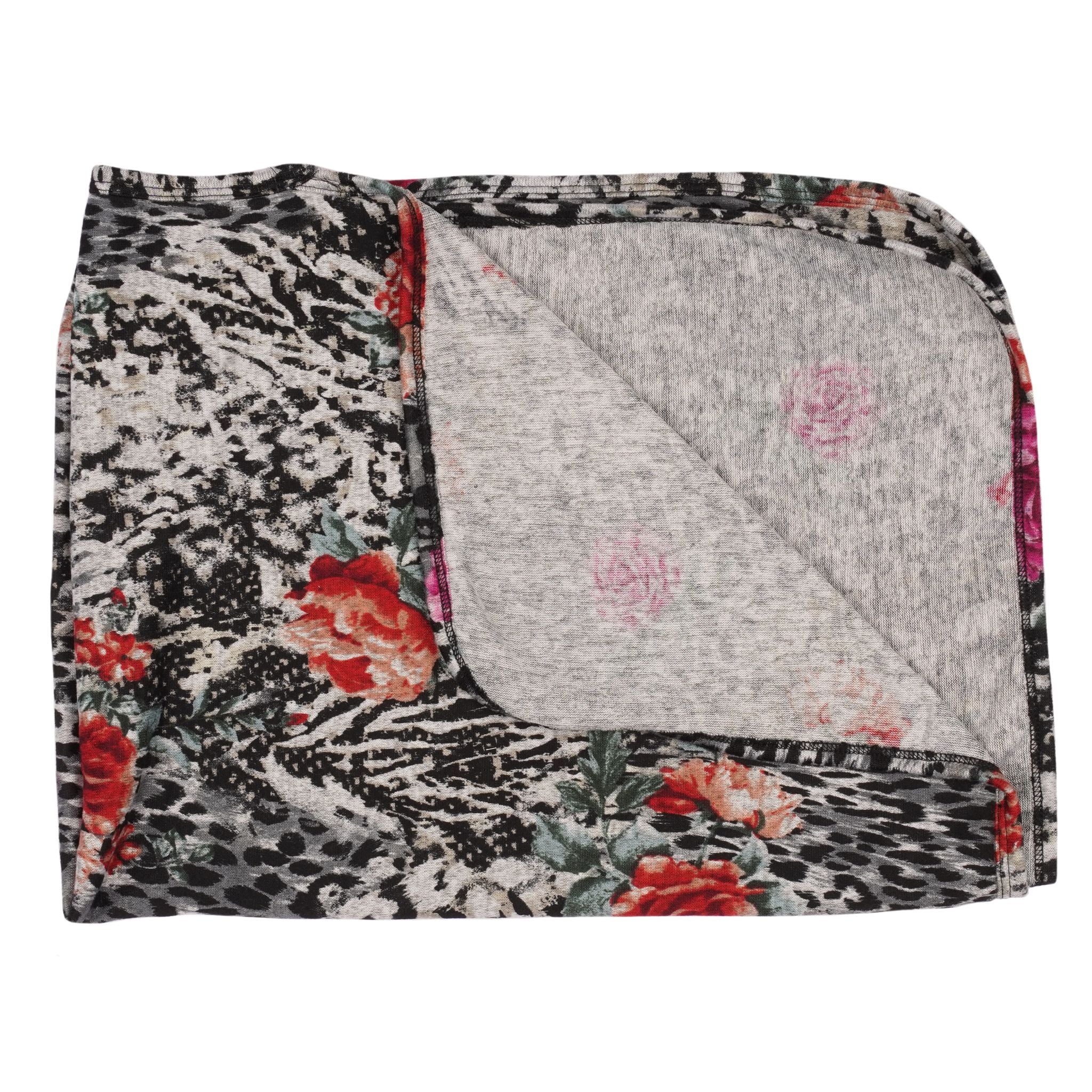 Leopard Floral Hacci Blanket - Denny's