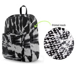 Black & White Printed Tie Dye Mesh Backpack - Denny's