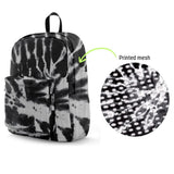 Black & White Printed Tie Dye Mesh Backpack - Denny's
