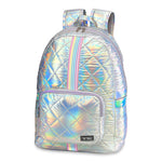 Stripe Strap Iridescent Puffer Backpack - Denny's