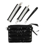 Allie Crossbody Puffer Metallic Black 3 in a Box - Denny's
