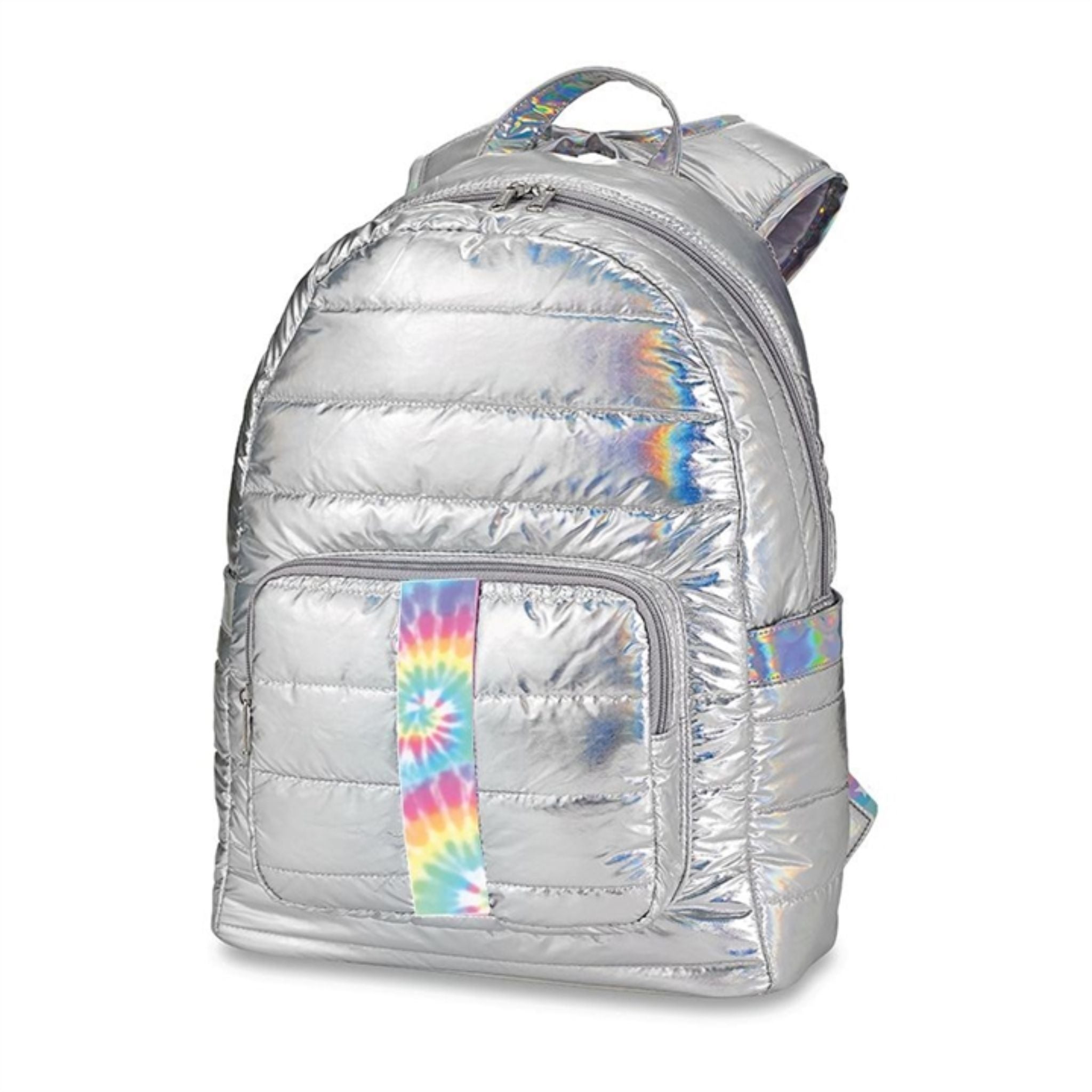Silver Puffer with Tie Dye Taping Backpack - Denny's