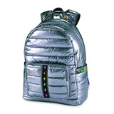 Pewter Puffer with Rainbow Bolt Stripe Backpack - Denny's