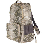 Grey Studded Python Backpack - Denny's