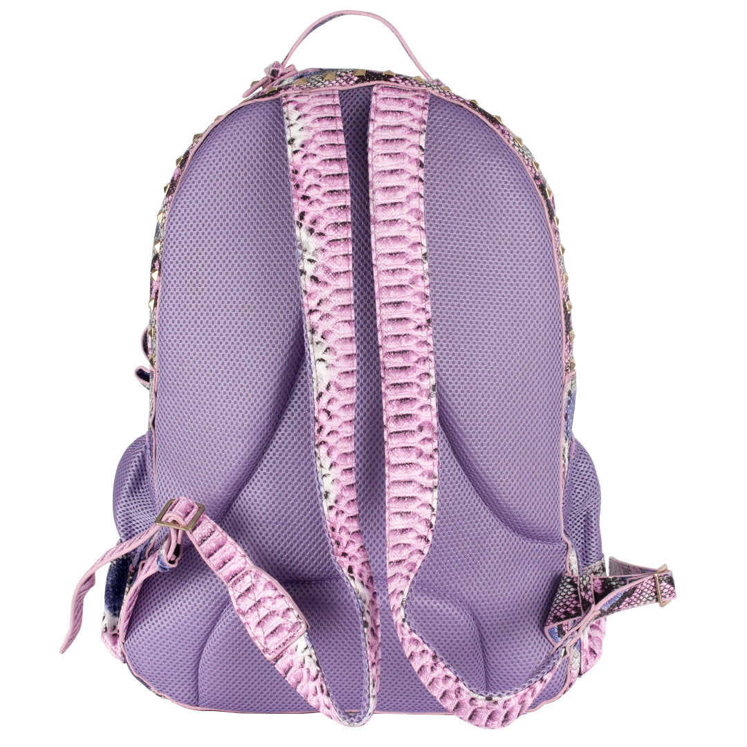 Purple Studded Python Backpack - Denny's