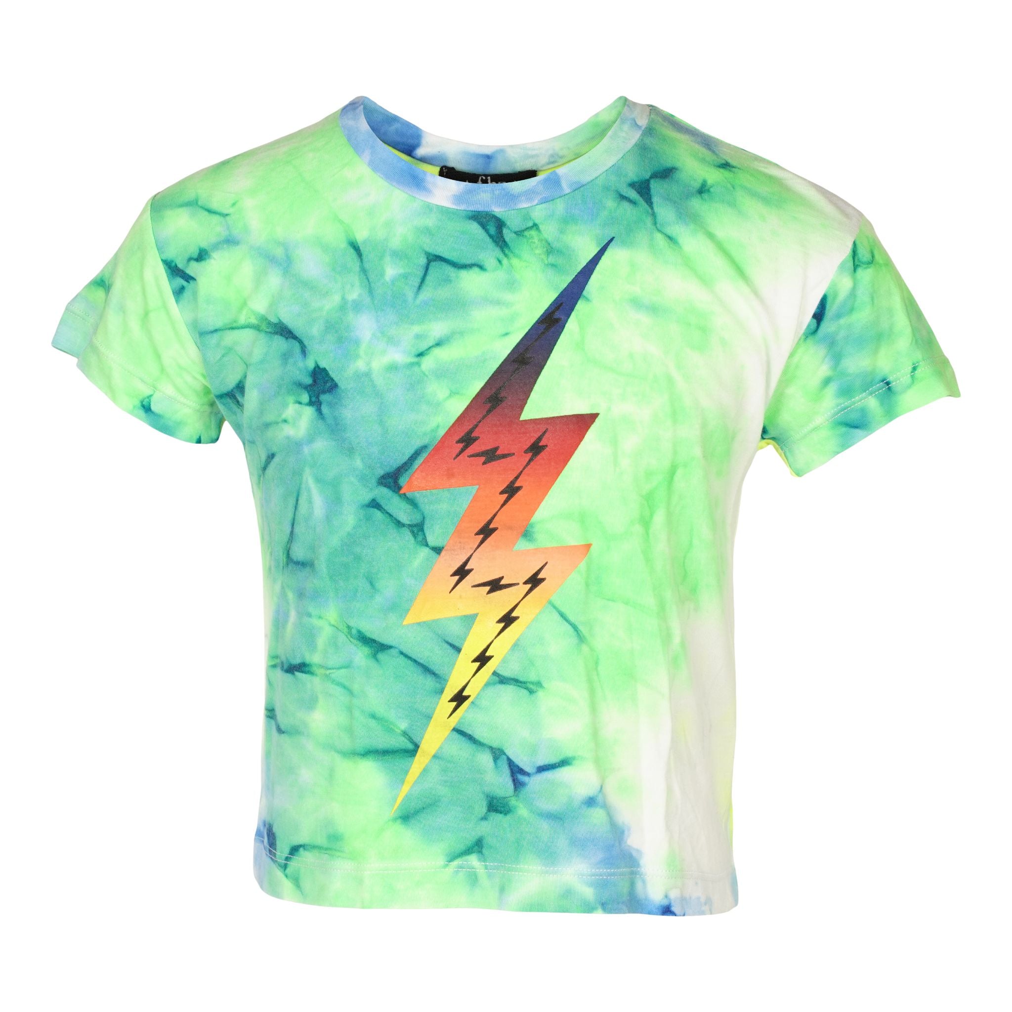 Bolt Tie Dye Crop Tee - Denny's