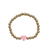 Beaded Enamel Heart Bracelet - Denny's