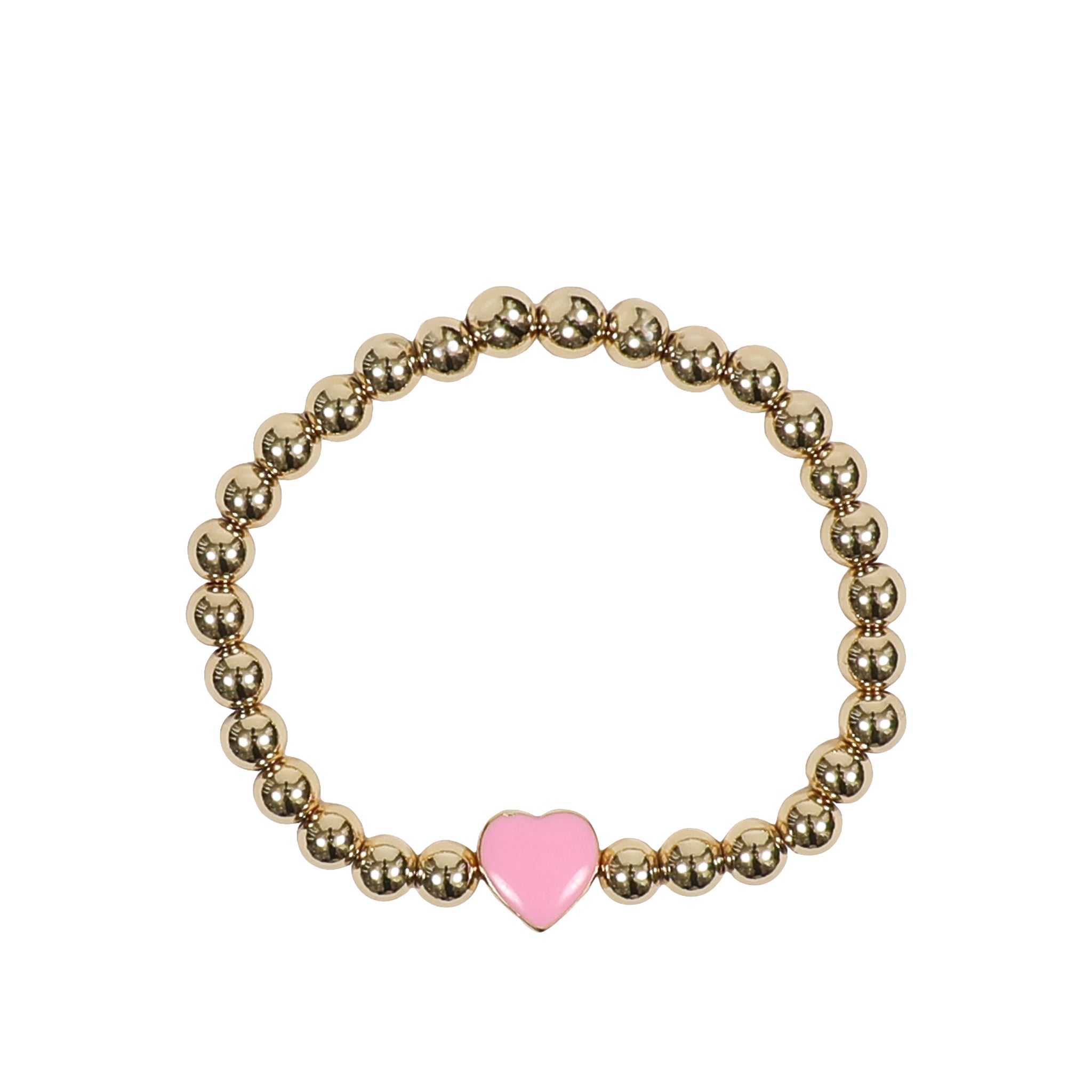 Beaded Enamel Heart Bracelet - Denny's