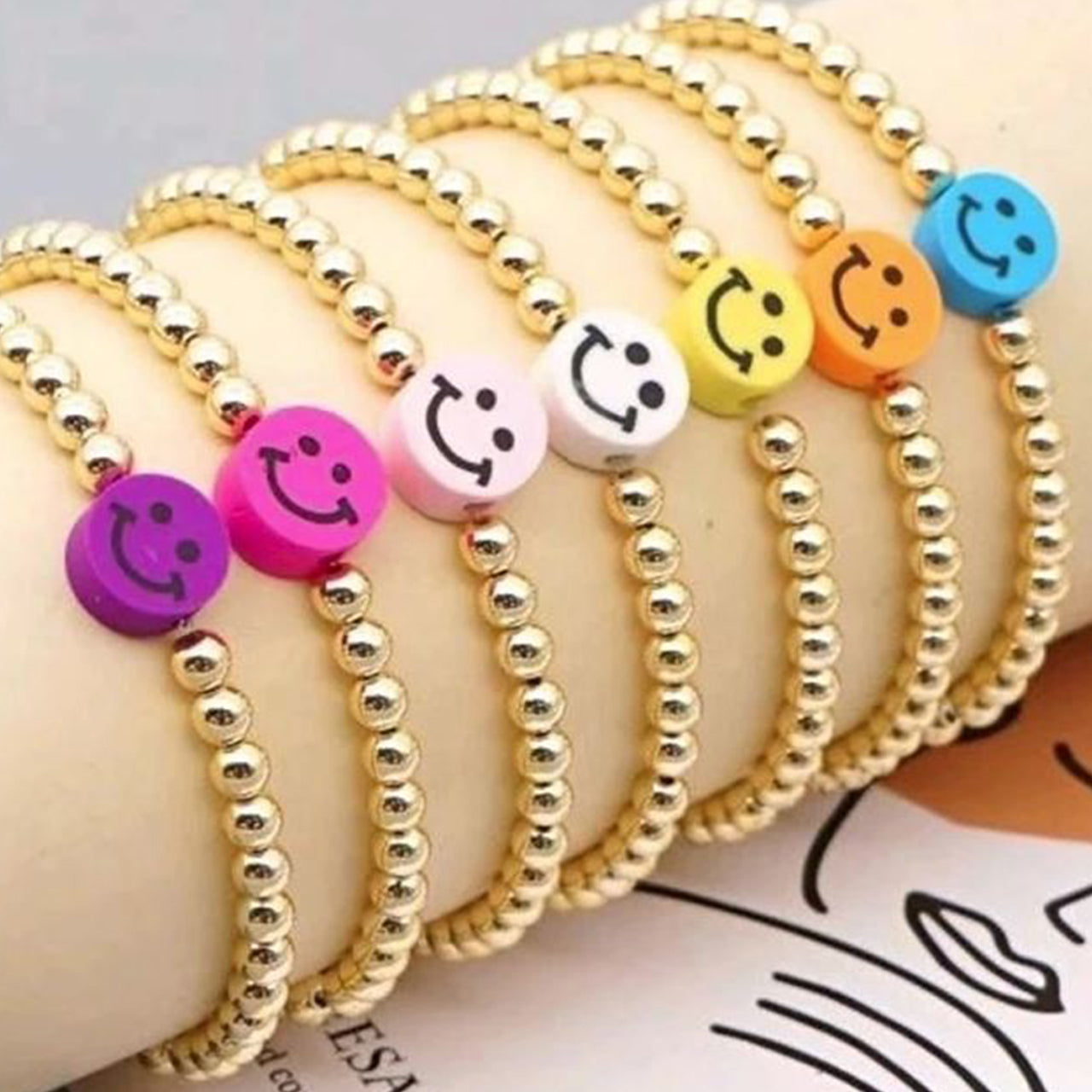 Happy Face Stretch Ball Bracelet - Denny's