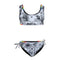 2pc Bandana Print Multi Stitch Detail Bikini - Denny's