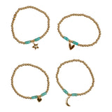 Hear, Moon, & Star Multi Strand Ball Bracelet - Denny's