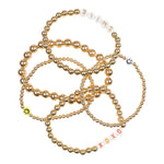 Smiley, XOXO & Smile Gold Ball Bracelet Set - Denny's