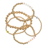 Smiley, XOXO & Smile Gold Ball Bracelet Set - Denny's
