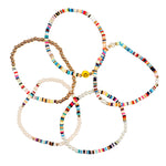 Smiley Rainbow Pearl & Gold Ball Bracelet Set - Denny's