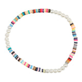 Smiley Rainbow Pearl & Gold Ball Bracelet Set - Denny's