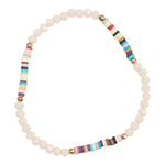 Smiley Rainbow Pearl & Gold Ball Bracelet Set - Denny's