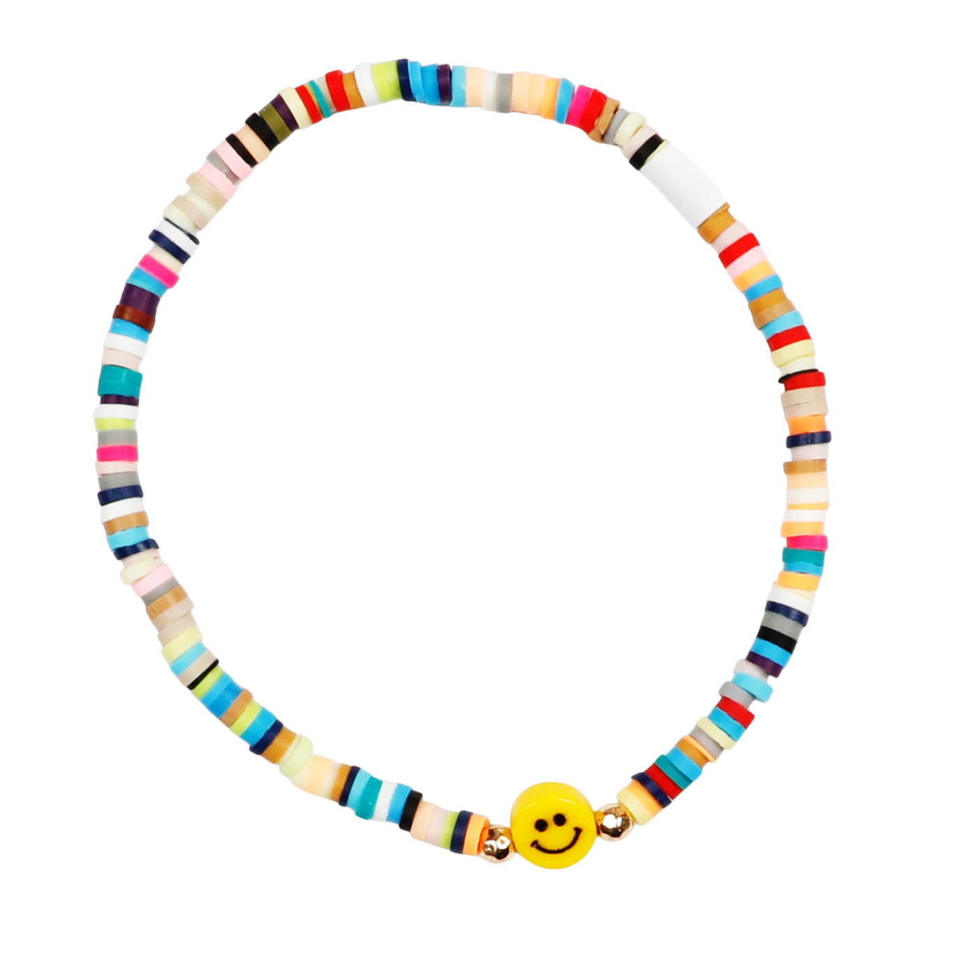 Smiley Rainbow Pearl & Gold Ball Bracelet Set - Denny's