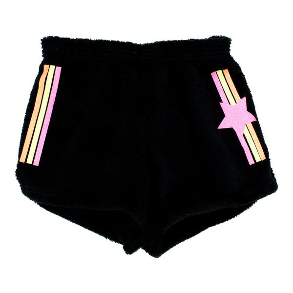 Neon with Stars Glitter Stripe Shorts - Denny's