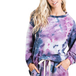 Navy & Purple Tie Dye Sweatshirt - Denny's