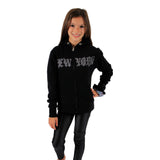Zip Hoody with Star back & Apple Rhinestud - Denny's