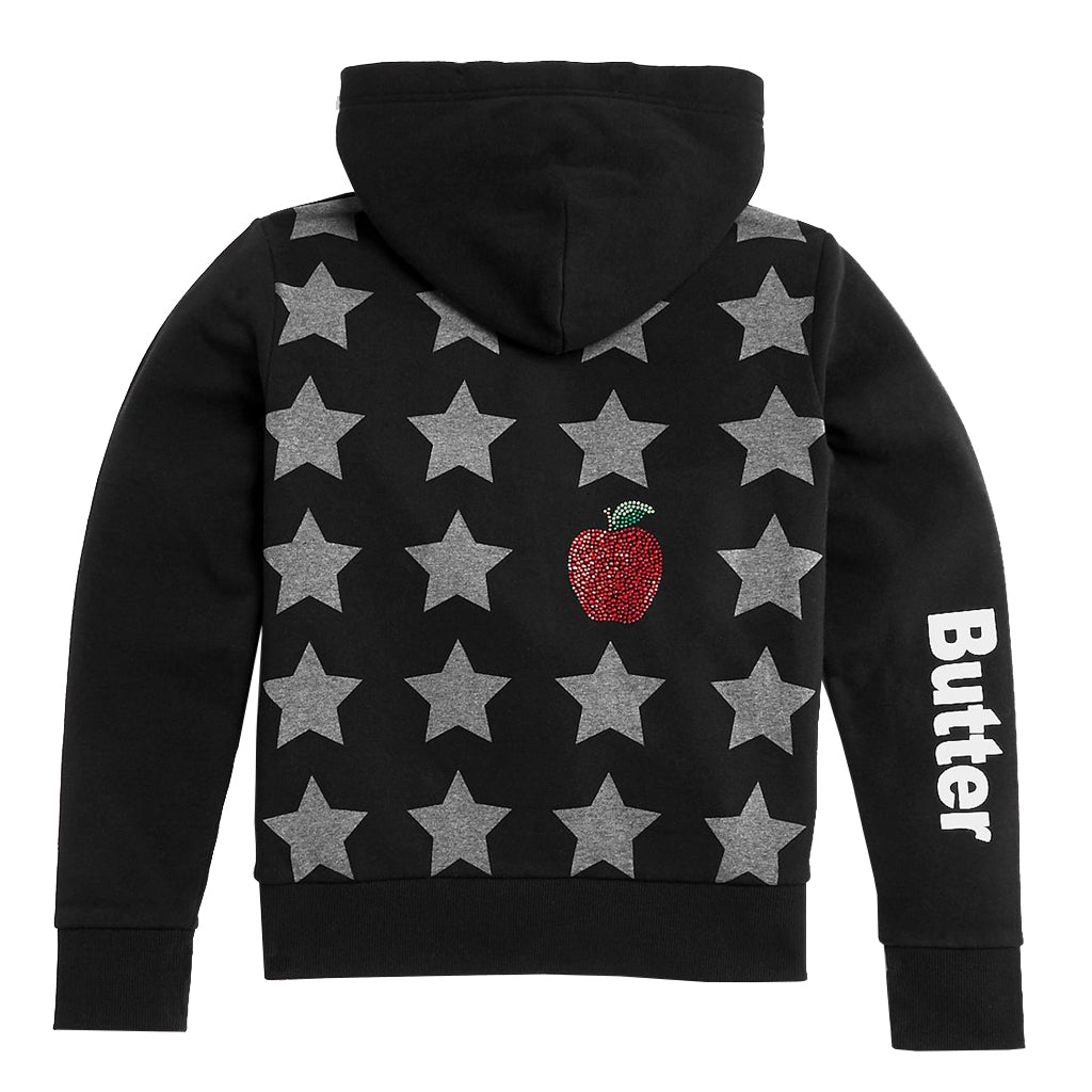 Zip Hoody with Star back & Apple Rhinestud - Denny's