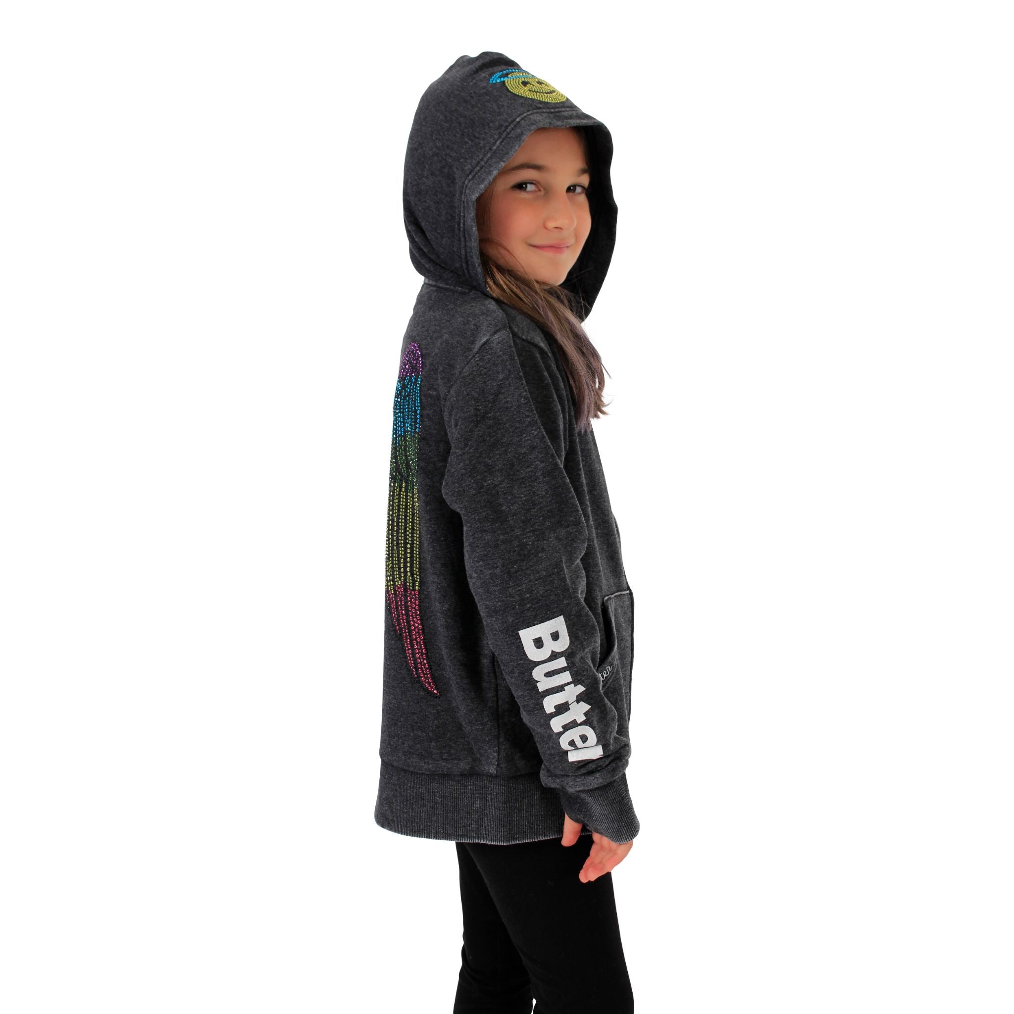 Zip Jacket with Rhinestone Wing - Denny's