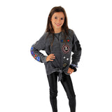 Long Sleeve Pullover Top with Tie Front - Denny's