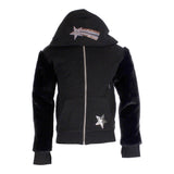 Zip Hoody with Plush Fur Sleeves - Denny's