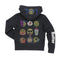 Solid Fleece Zip Hoody with Emojis - Denny's