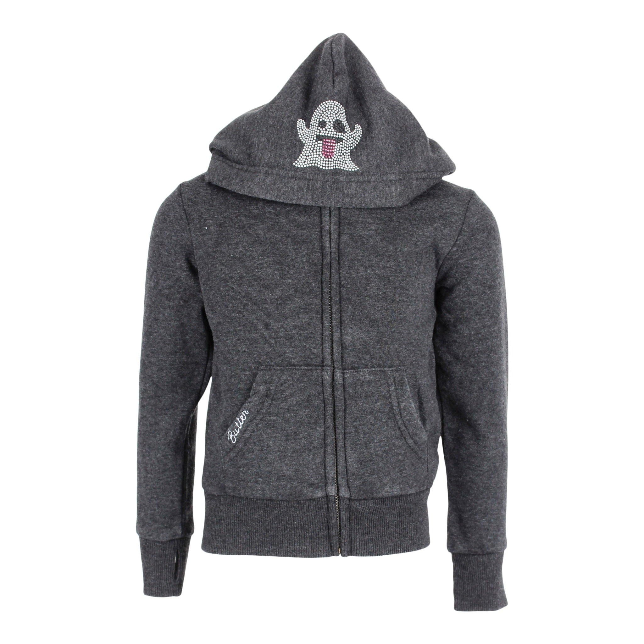 Burnout Fleece Zip Hoodie with Emojis - Denny's