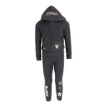 2 Piece Zip Hoodie Jogger Set with Stars - Denny's